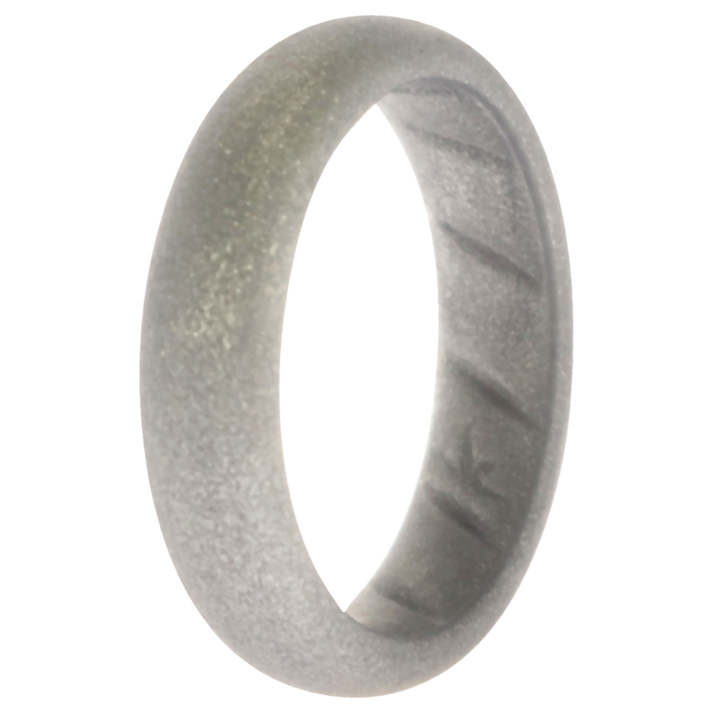 Silicone Wedding BR Solid Ring - Basic-Silver by ROQ for Women - 9 mm Ring